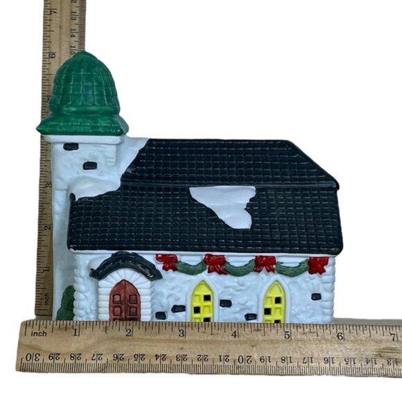 Vintage Village Church St Jude Porcelain Christmas Light Up House Holiday Decor - Picture 14 of 16